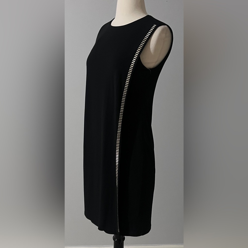 Jessica Simpson JS6D9053 Black Sleeveless Overlay Sheath Dress Size 2 NWT